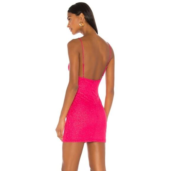 Superdown Sydney Sparkle Mini Dress Revolve Mini Barbie Pink Size M - Picture 3 of 12